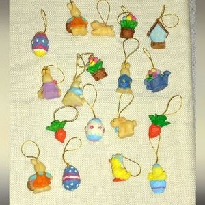 18 piece miniature Easter ornaments.